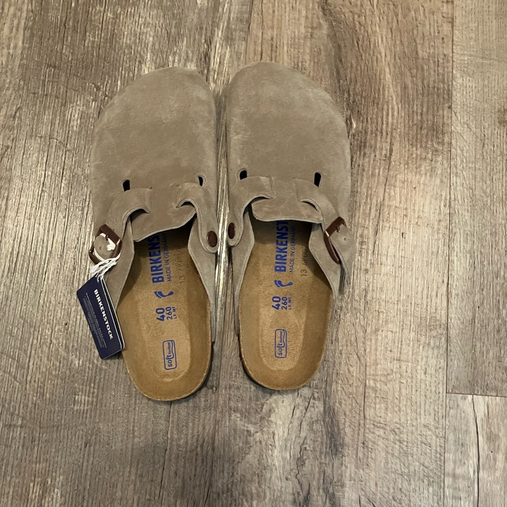 Birkenstock Stone Suede Clogs